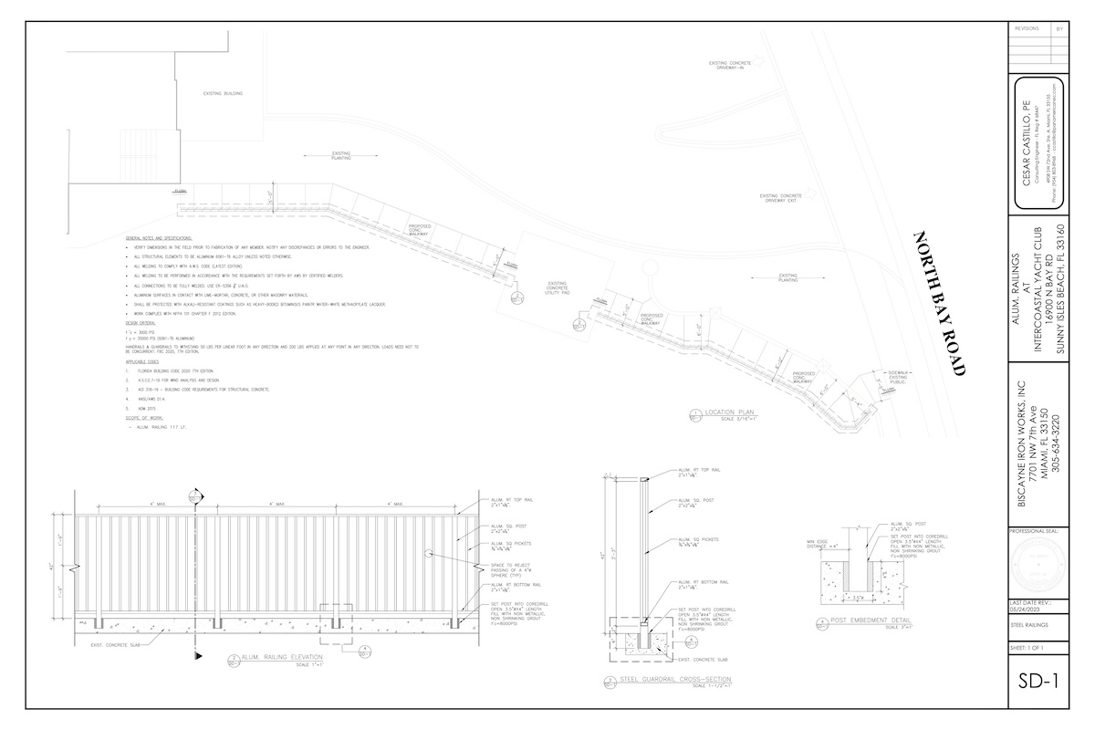 Intercoastal Yacht Club — Aluminum Walkway — Miami-Dade