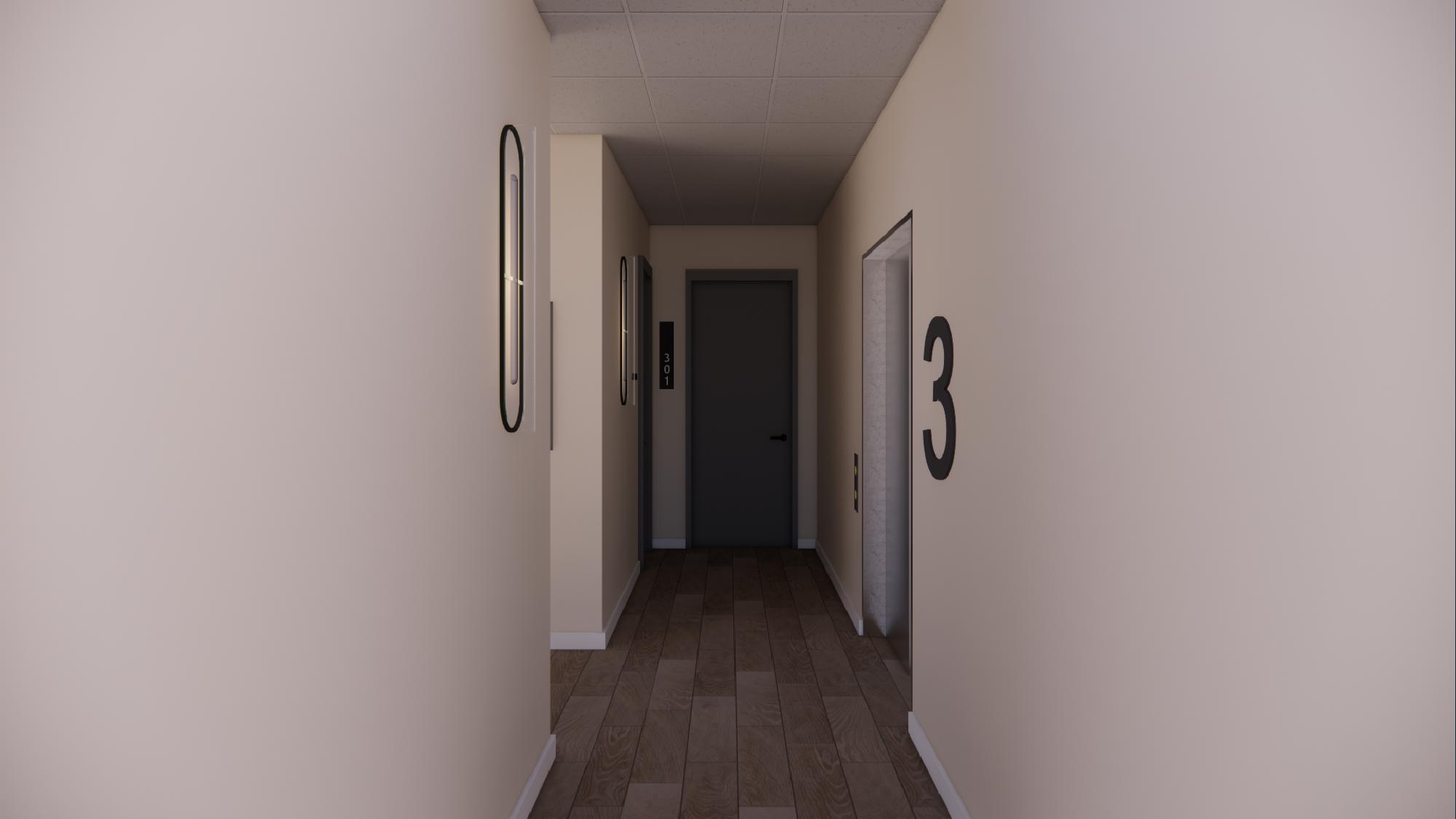 Render fotorrealista de corridor vista única — Miami-Dade